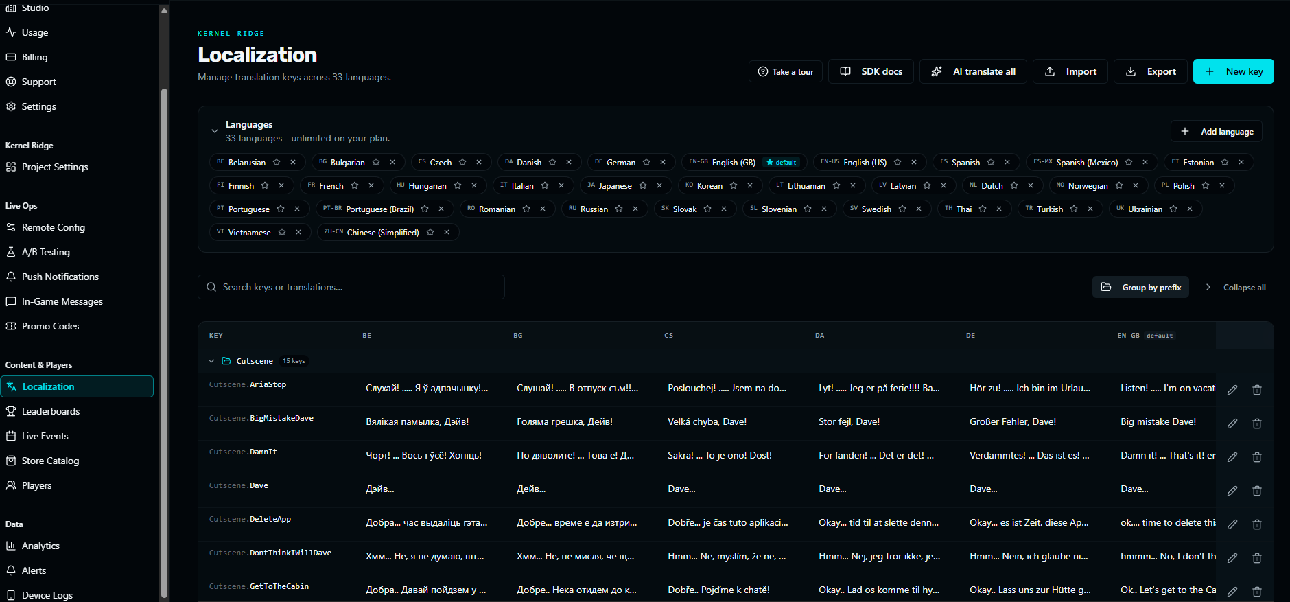 KalmForge Localization screenshot